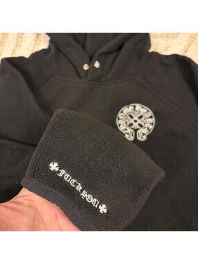 Chrome Hearts Polar Fleece Hoodie w/ Silver Hardware – Size M